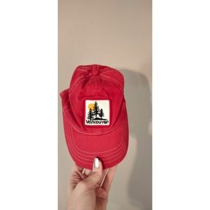 Women's red baseball cap